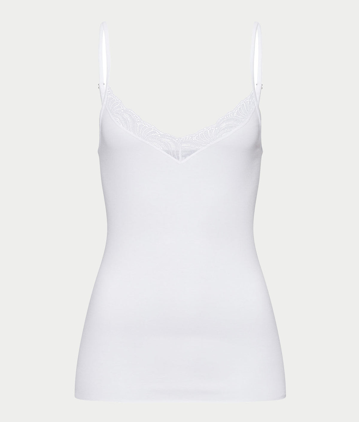 Cotton Delight Lace Trim Cotton Camisole