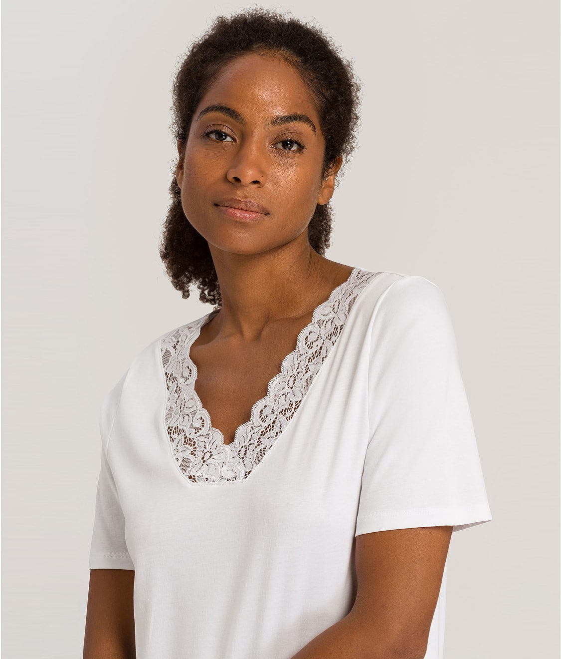Moments Lace Trim Cotton Nightgown
