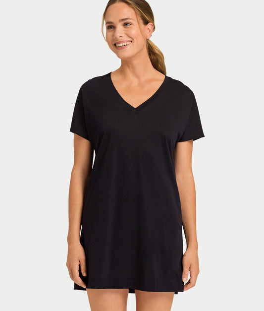 Laura Cotton Blend V-Neck Bigshirt