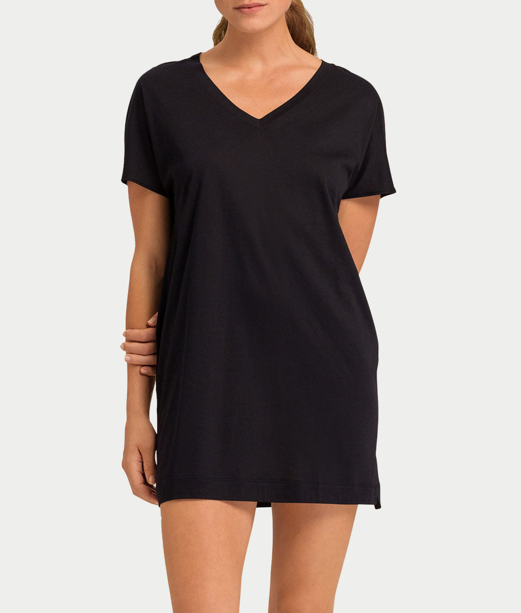 Laura Cotton Blend V-Neck Bigshirt