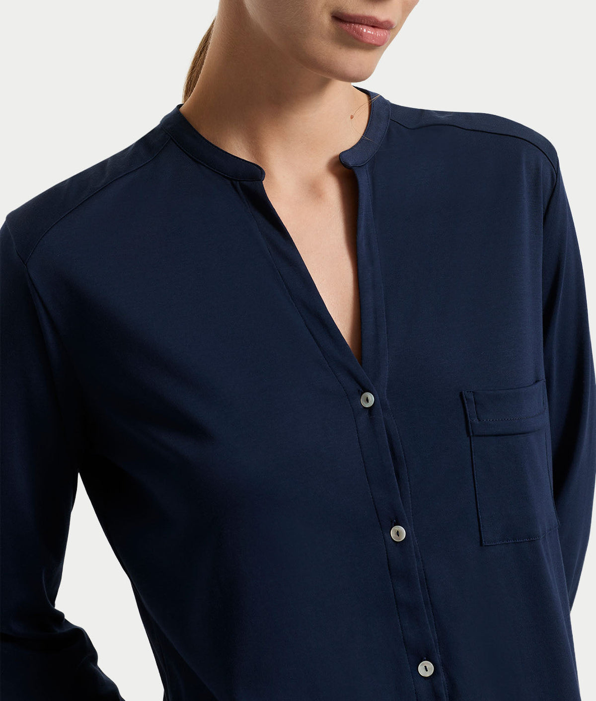 Pure Essence Button Front Soft Cotton Pajama Set