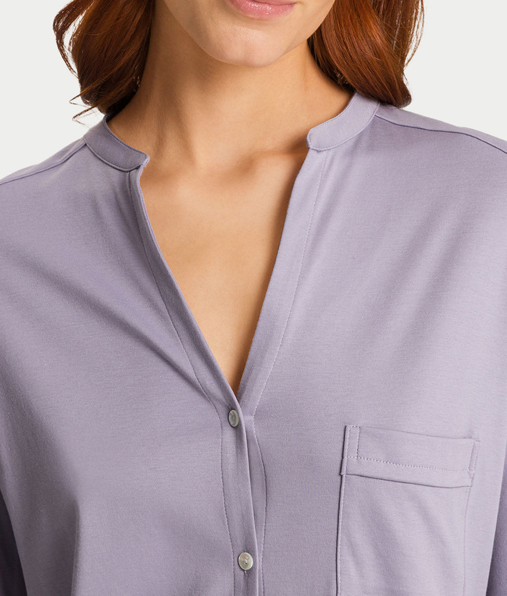 Pure Essence Button Front Soft Cotton Pajama Set