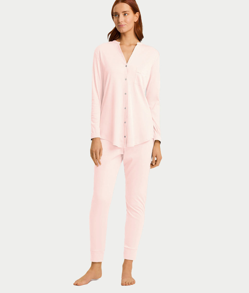 Pure Essence Button Front Soft Cotton Pajama Set