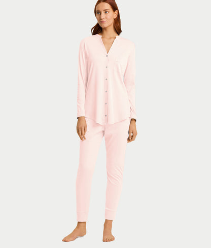 Pure Essence Button Front Soft Cotton Pajama Set