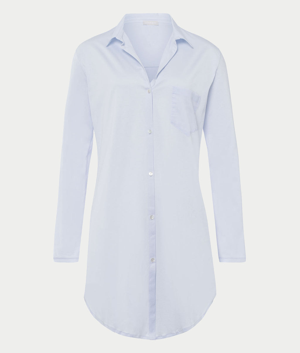 Cotton Deluxe Button-Front Sleep Shirt