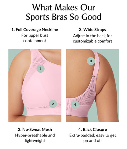 No-Sweat Mesh Wire-Free Sports Bra