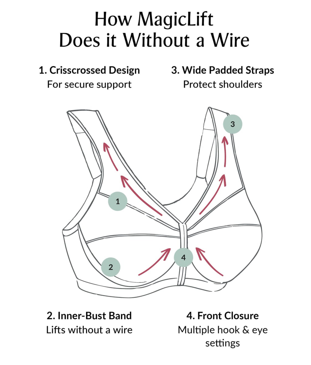 Magiclift Natural Shape Front-Close Wire-Free Bra