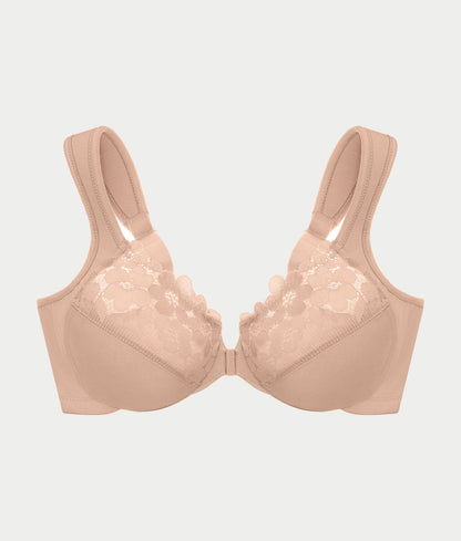 WonderWire Front-Close Cotton Bra