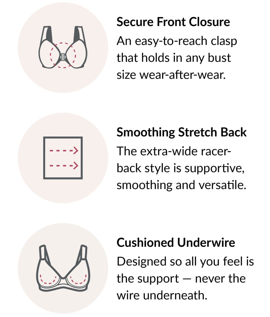 WonderWire Front-Close Smoothing Bra