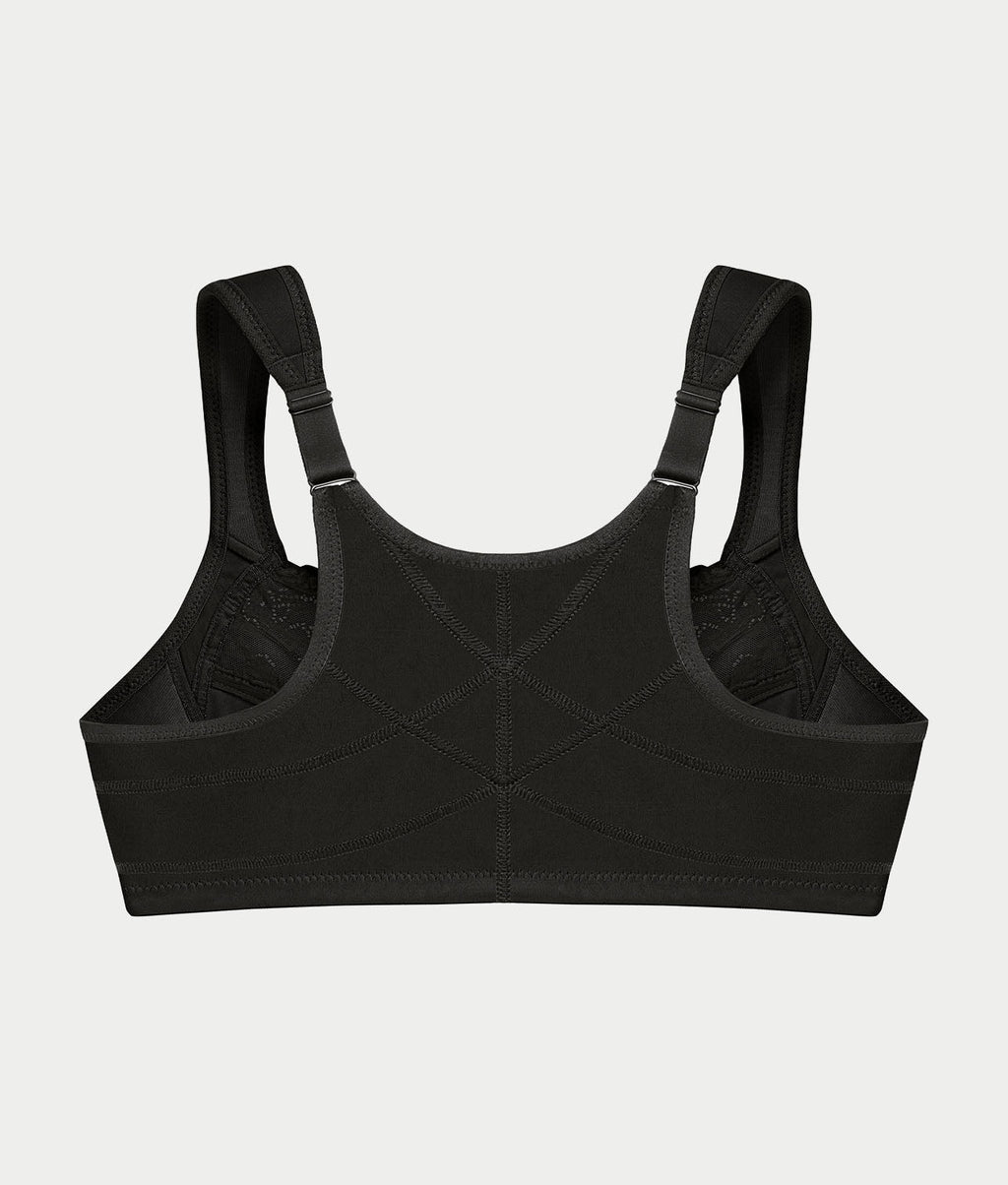 WonderWire Front-Close Posture Back Lace Bra