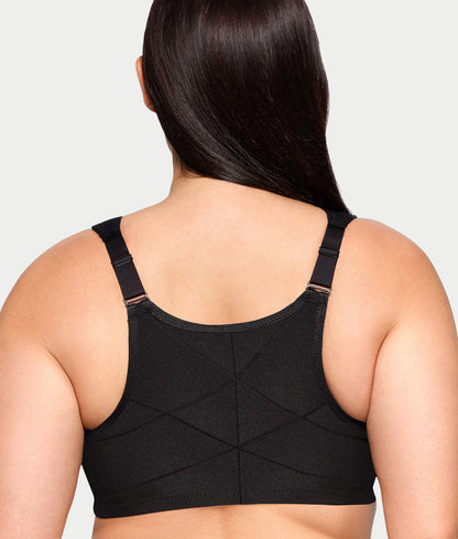 WonderWire Front-Close Posture Back Lace Bra