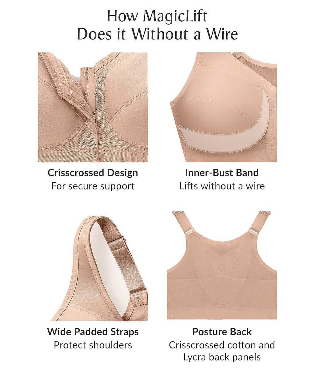 MagicLift Front-Close Posture Back Wire-Free Bra