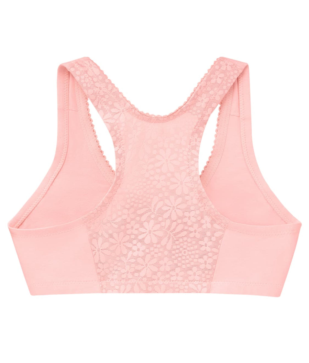Front-Close Cotton T-Back Wire-Free Comfort Bra