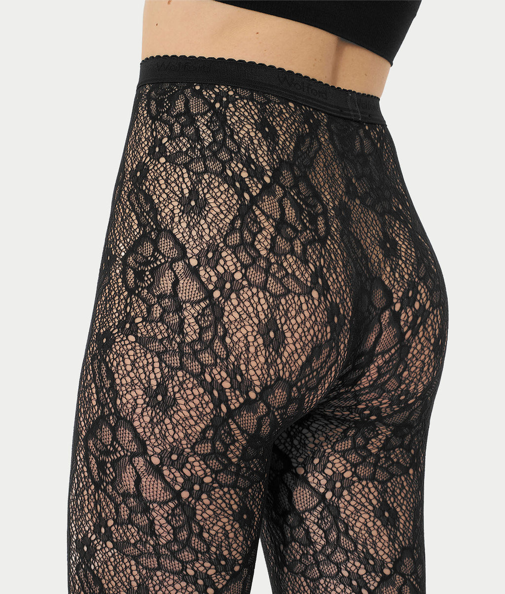 Infinite Rose Net Tights