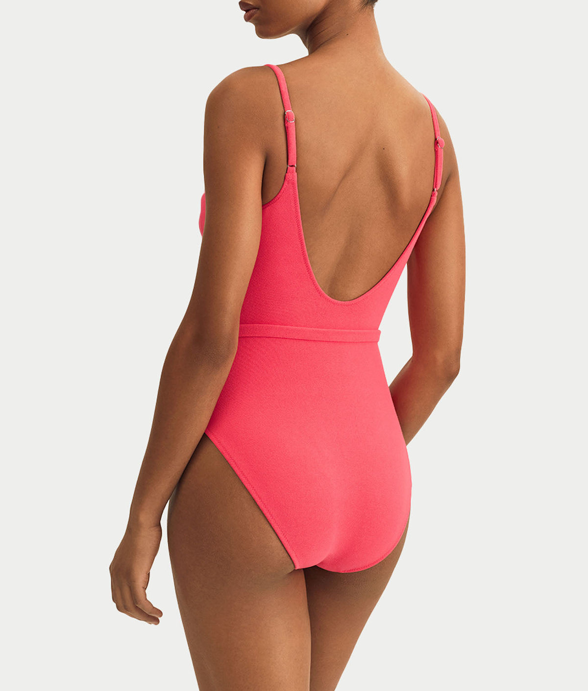 Kennedy Terry Belted One-Piece Swimsuit