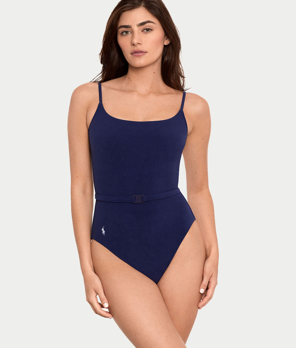Kennedy Terry Belted One-Piece Swimsuit