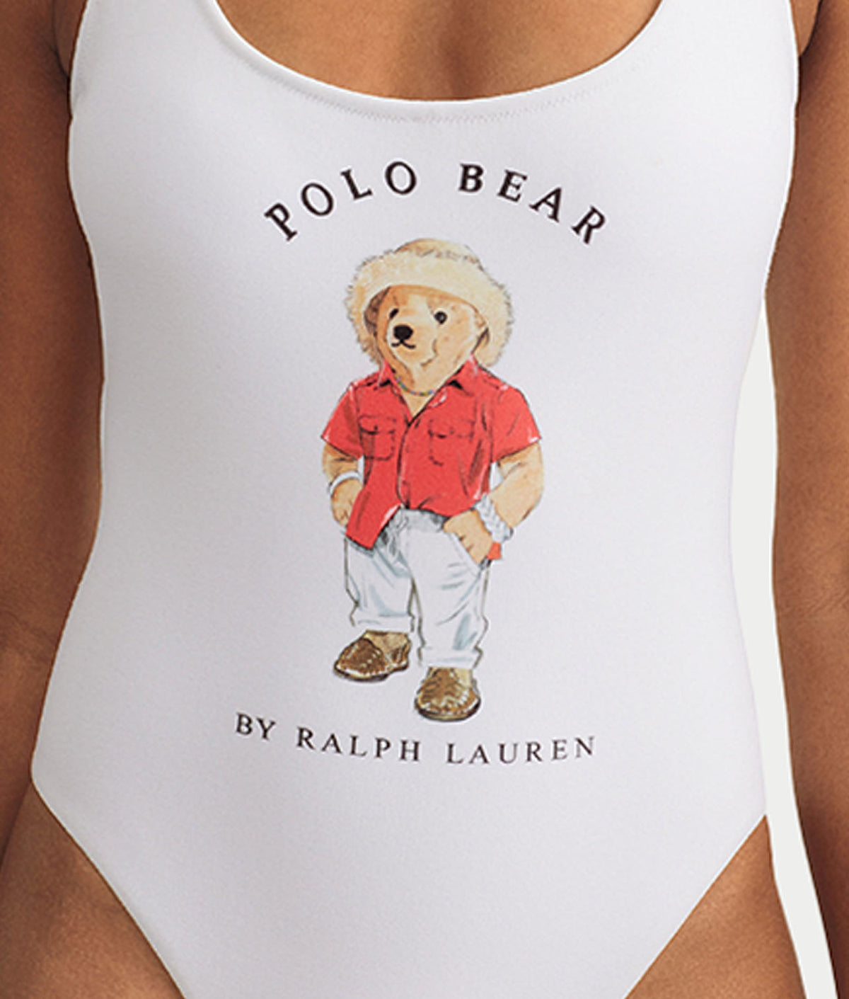 Heritage Polo Bear Terry Scoop One-Piece Swimsuit