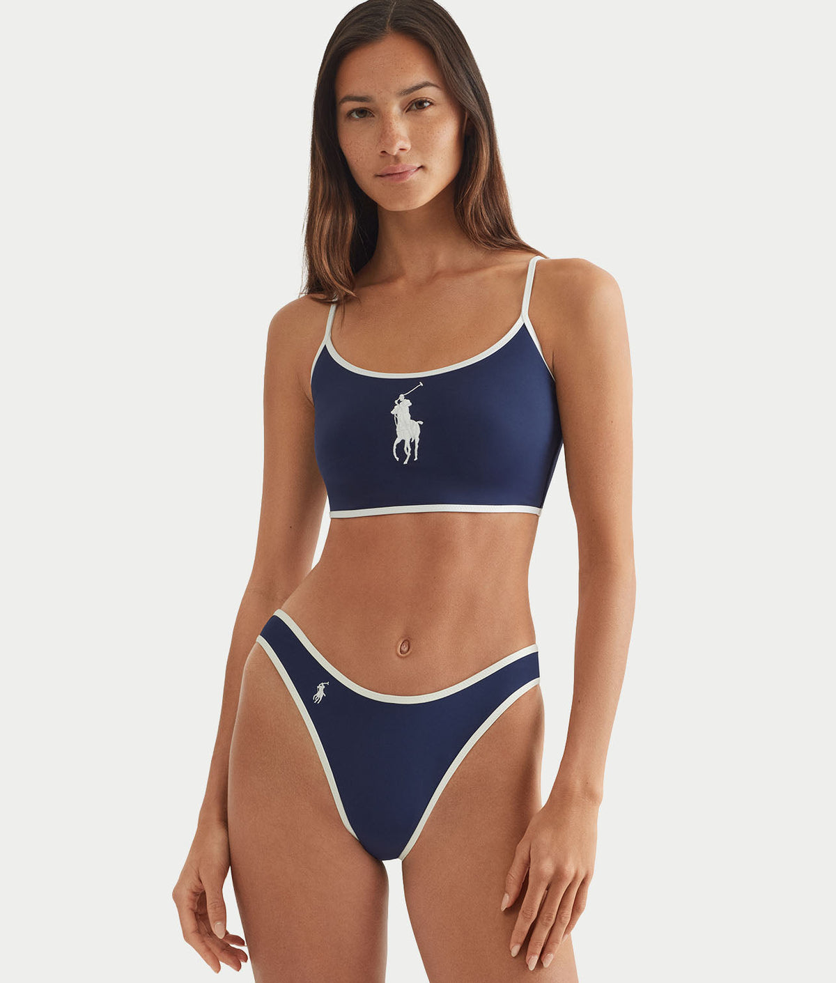 Logo Icons Crop Cami Bikini Top