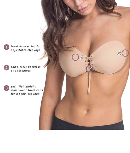 Lace-Up Adhesive Bra