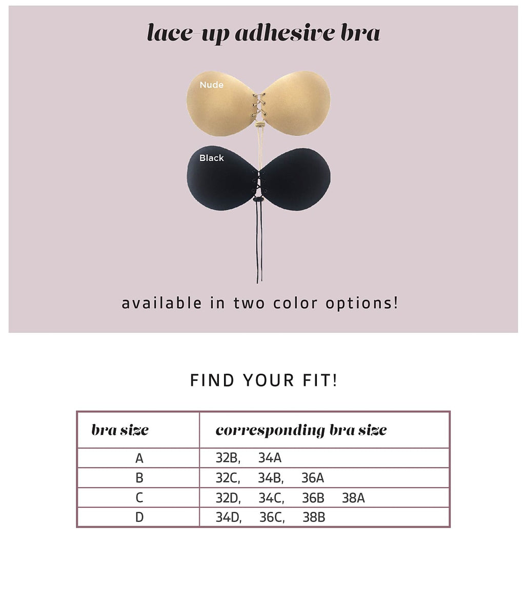 Lace-Up Adhesive Bra