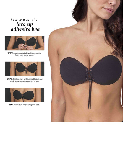 Lace-Up Adhesive Bra