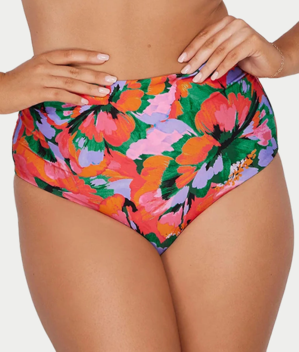 Capri Fold-Over High Waist Bikini Bottom