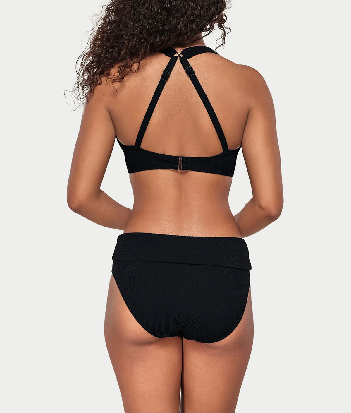Pacifica Hannah Fold-Over High-Waist Bikini Bottom
