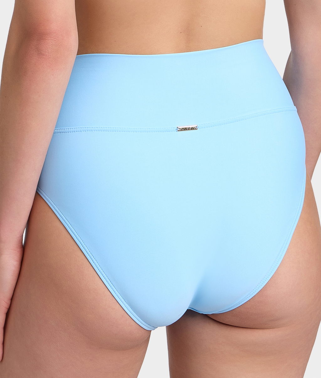 Hannah Fold-Over High-Waist Bikini Bottom
