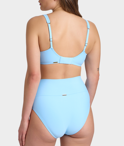 Hannah Fold-Over High-Waist Bikini Bottom