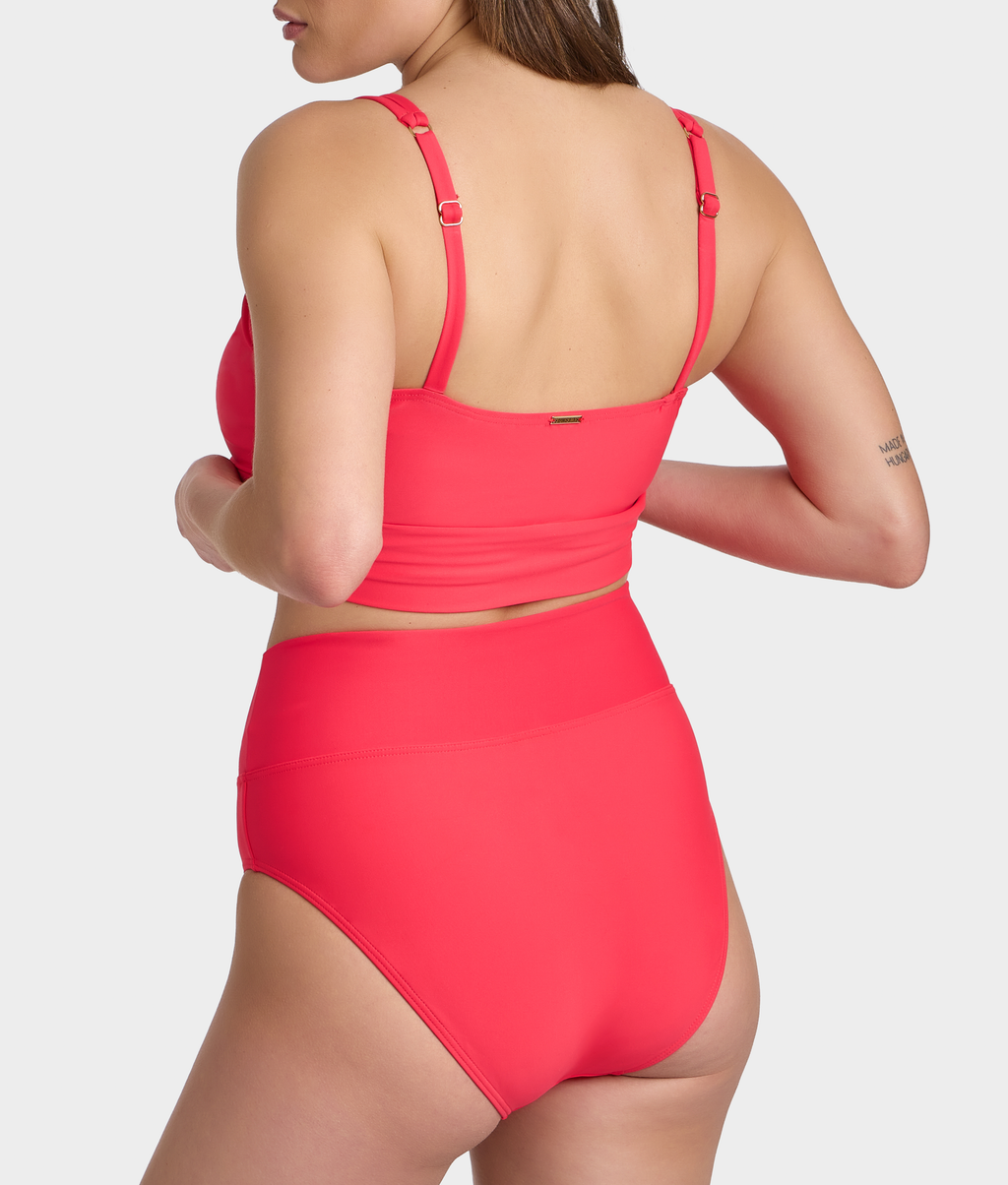 Hannah Fold-Over High-Waist Bikini Bottom