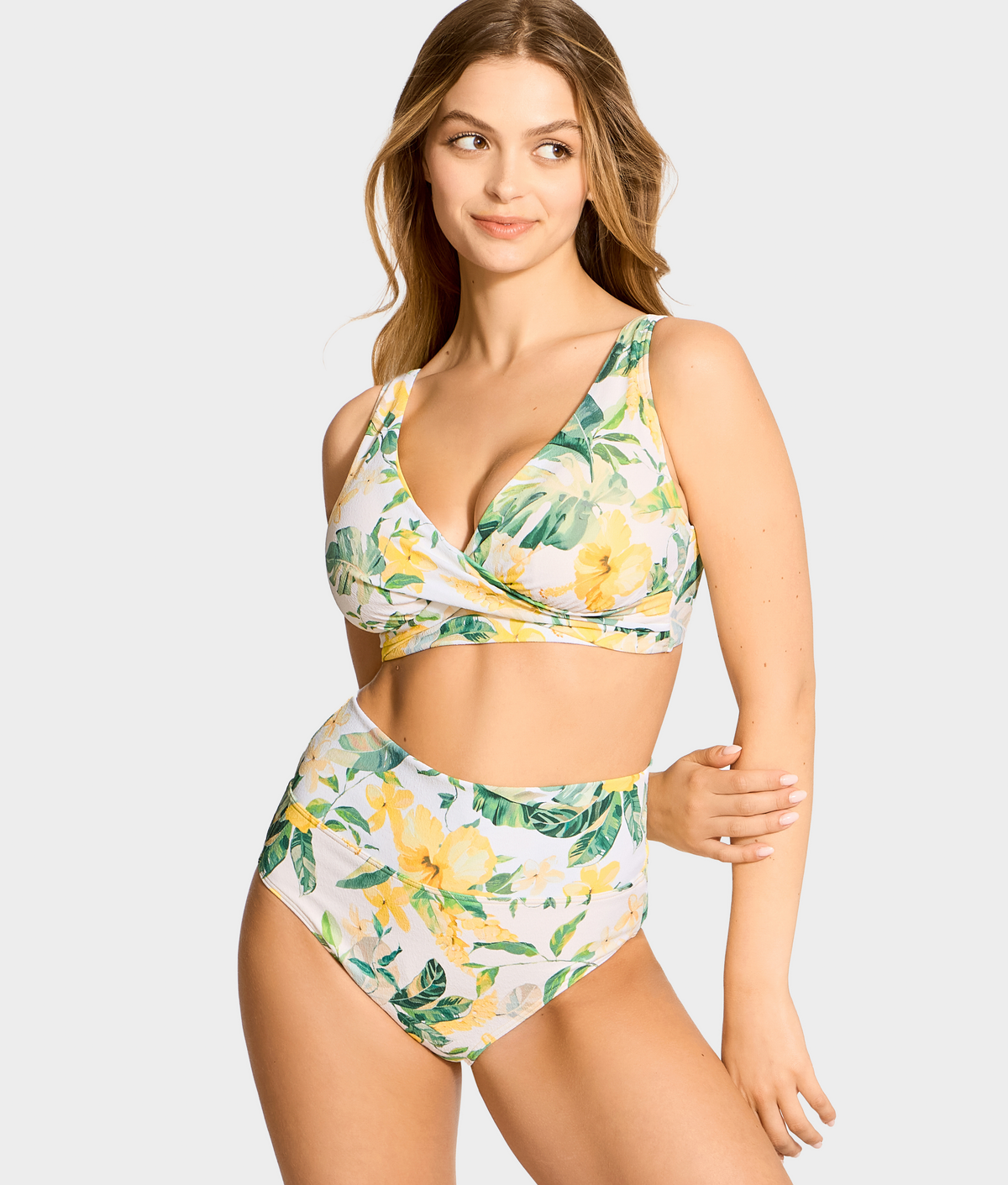 Hannah Fold-Over High-Waist Bikini Bottom