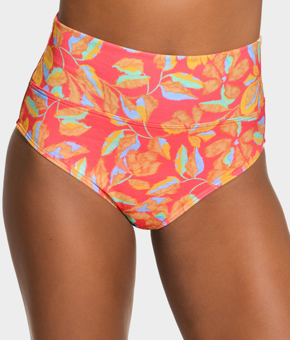 Hannah Fold-Over High-Waist Bikini Bottom