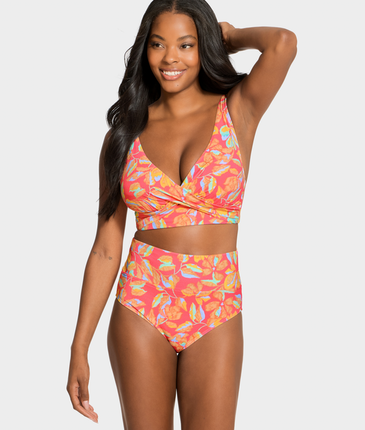 Hannah Fold-Over High-Waist Bikini Bottom