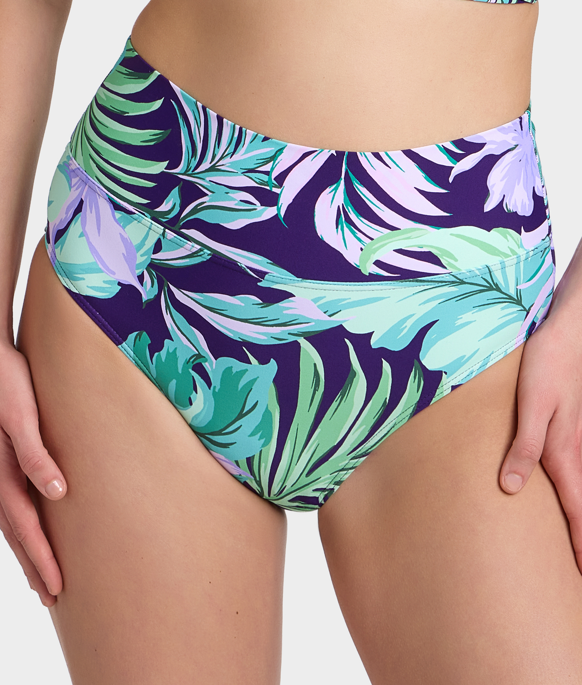Hannah Fold-Over High-Waist Bikini Bottom