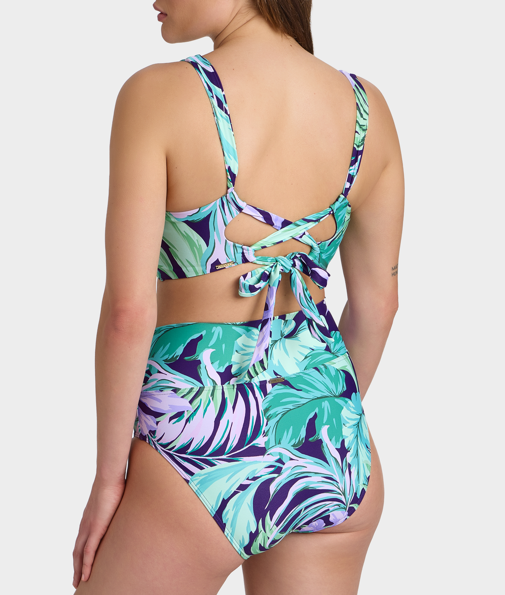 Hannah Fold-Over High-Waist Bikini Bottom