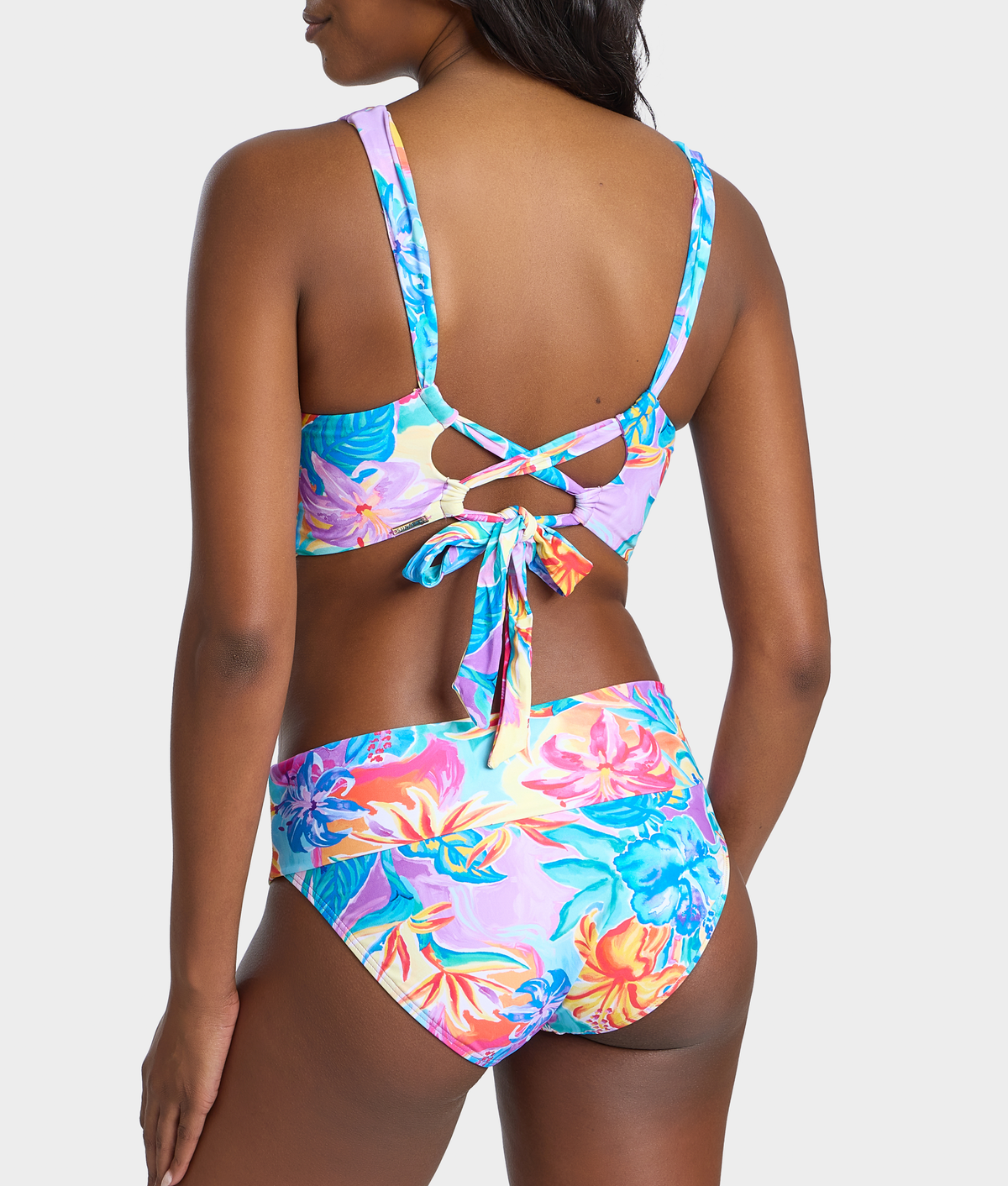 Hannah Fold-Over High-Waist Bikini Bottom