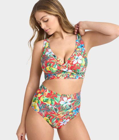Hannah Fold-Over High-Waist Bikini Bottom