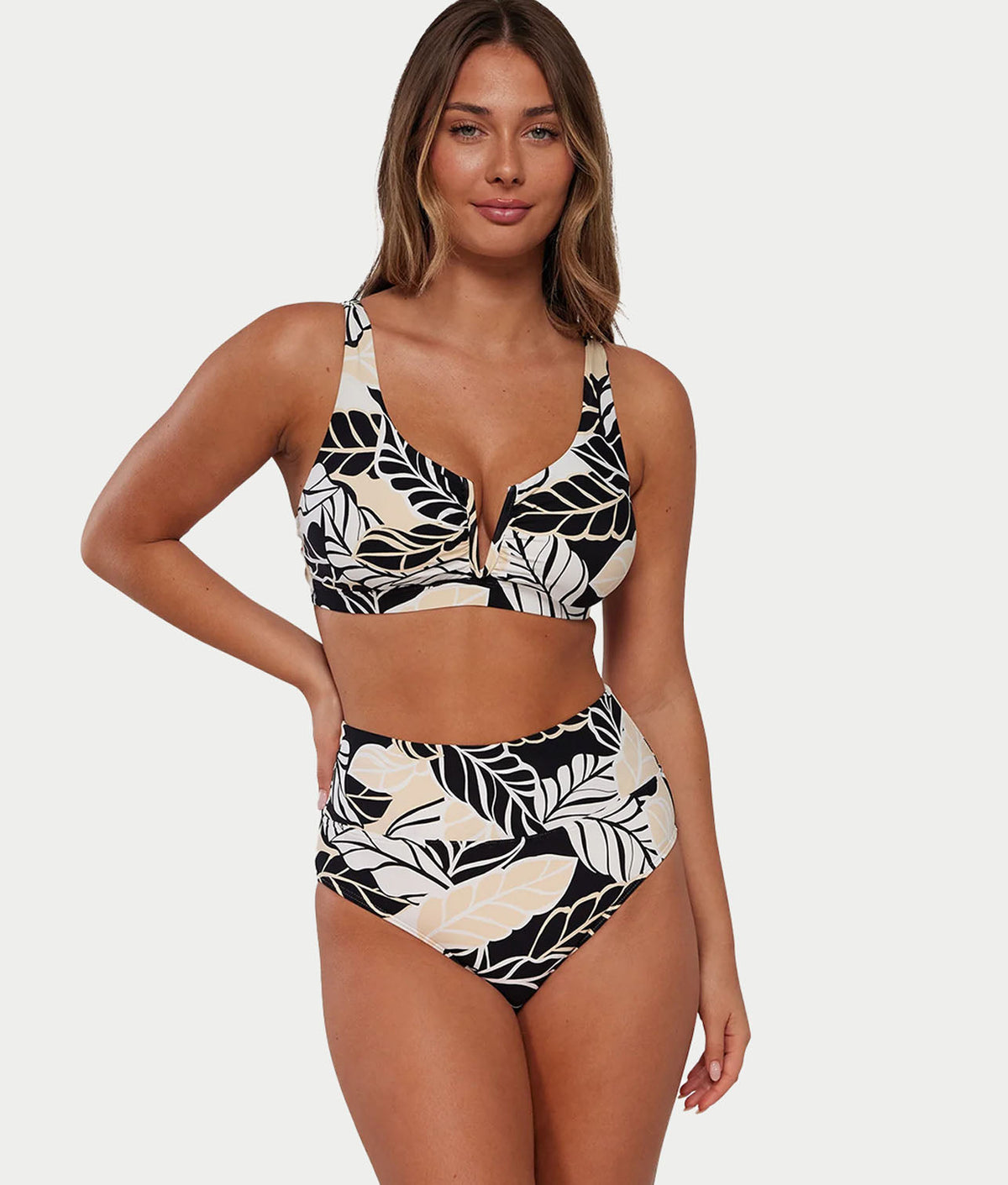Hannah Fold-Over High-Waist Bikini Bottom