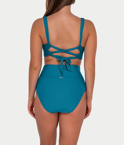 Hannah Fold-Over High-Waist Bikini Bottom