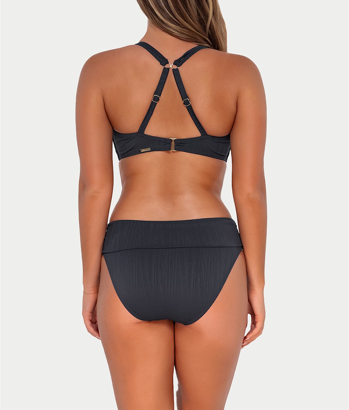 Hannah Fold-Over High-Waist Bikini Bottom