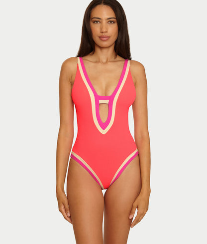 Coast Line Plunge One-Piece
