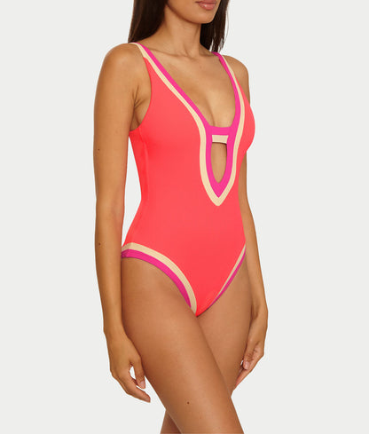 Coast Line Plunge One-Piece