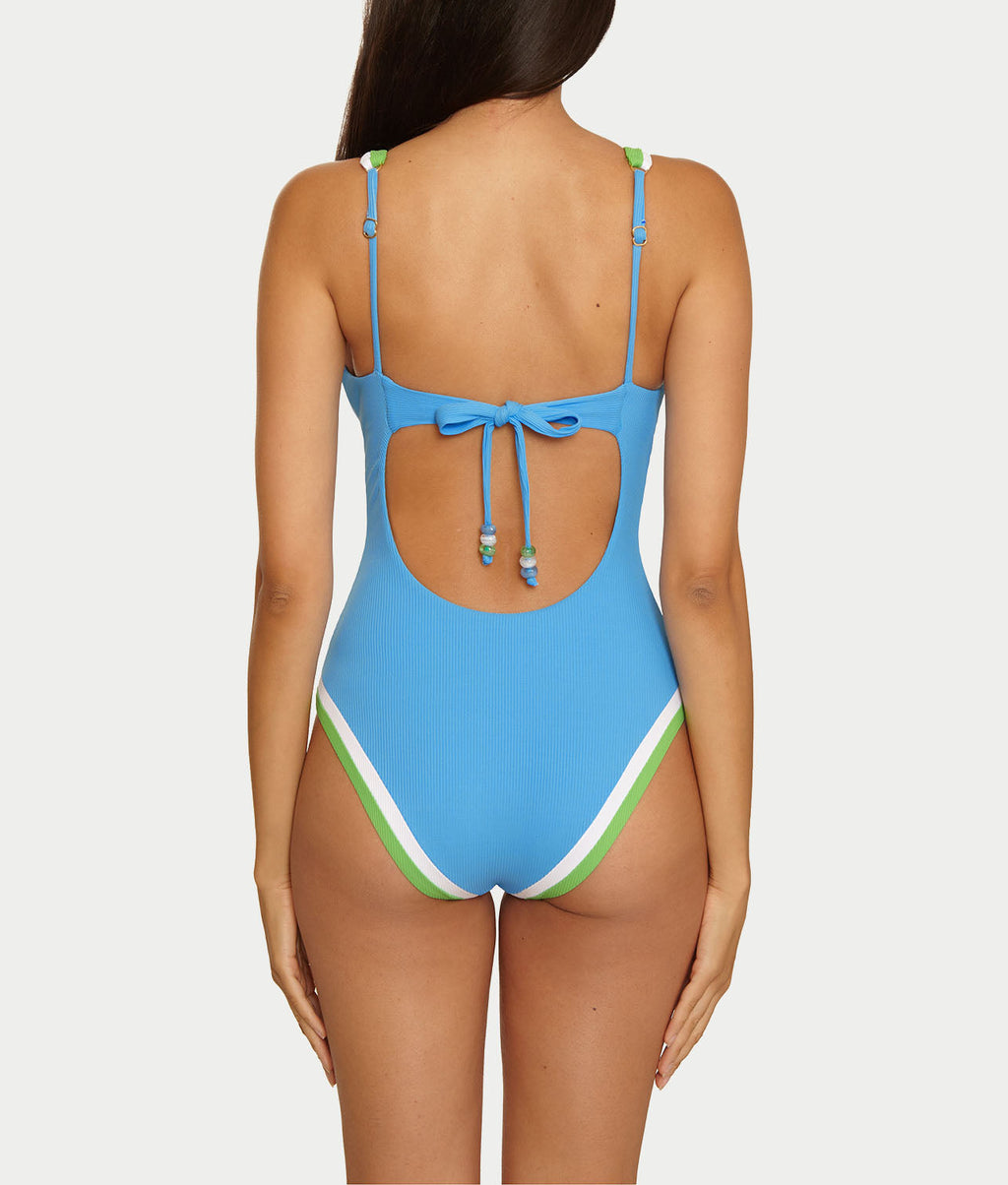 Coast Line Plunge One-Piece