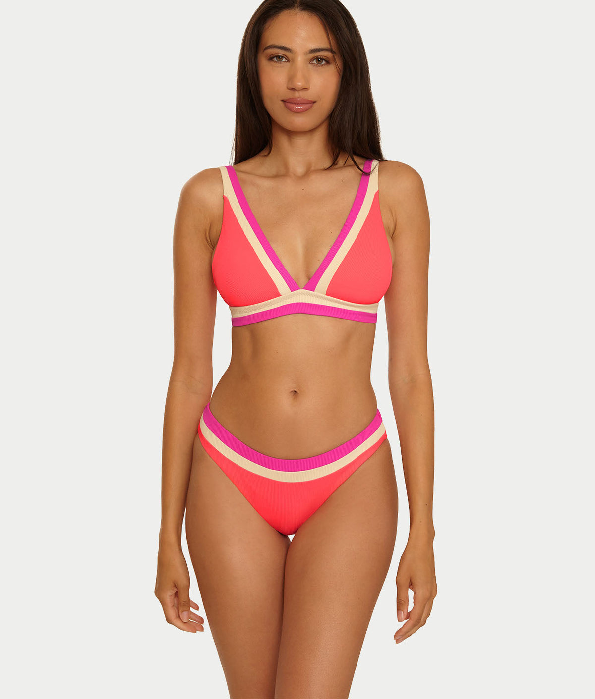 Coast Line Plunge Bikini Top