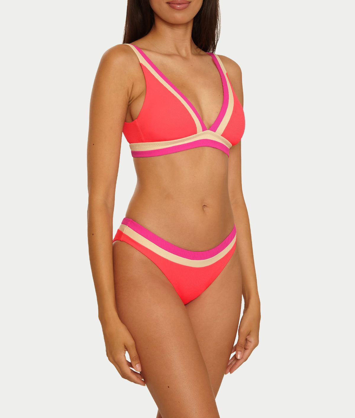 Coast Line Plunge Bikini Top