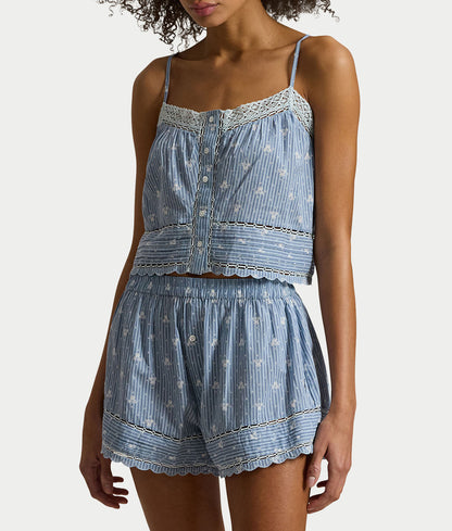 Cami & Shorts Woven Pajama Set