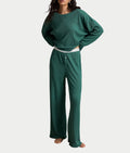 Club Waffle Knit Long Sleeve Pajama Set