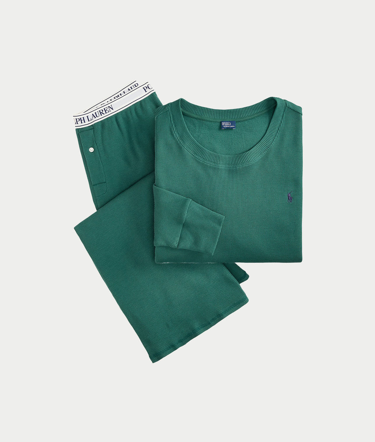 Club Waffle Knit Long Sleeve Pajama Set