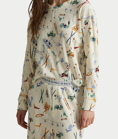 Club Waffle Knit Long Sleeve Pajama Set