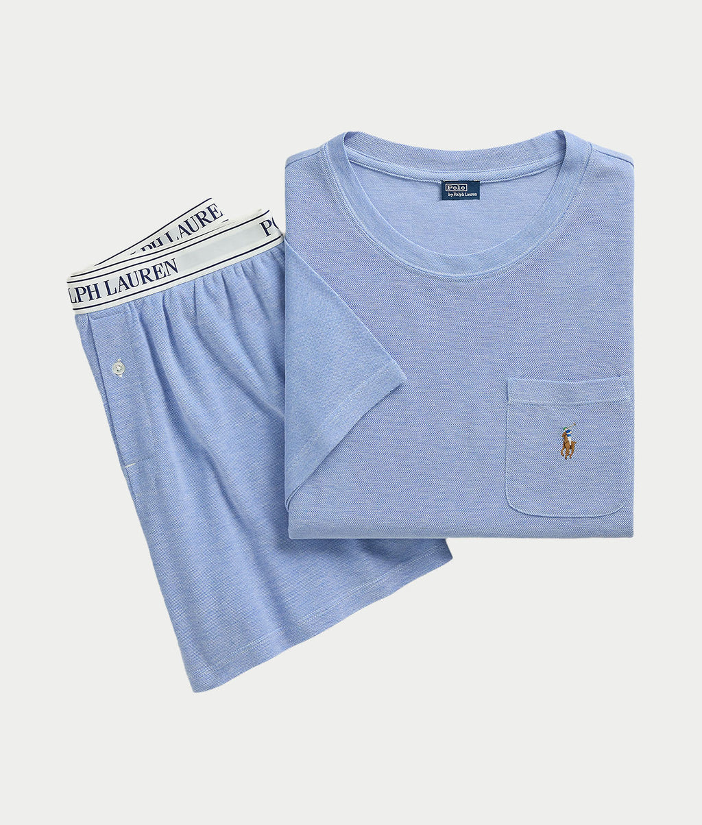 Oxford Knit Pajama Shorts Set